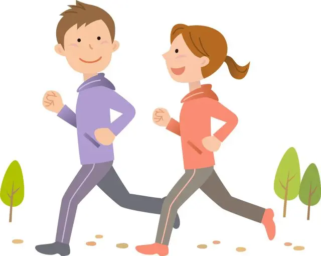 ジョギングをしている男女