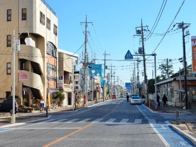 羽生駅（東口）の駅前の道路