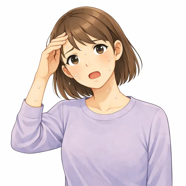 東洋医学で心の不調と関係する発汗のイメージ