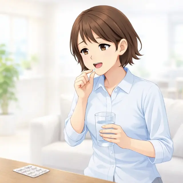 胃の不調に悩み薬で改善しない女性のイメージ