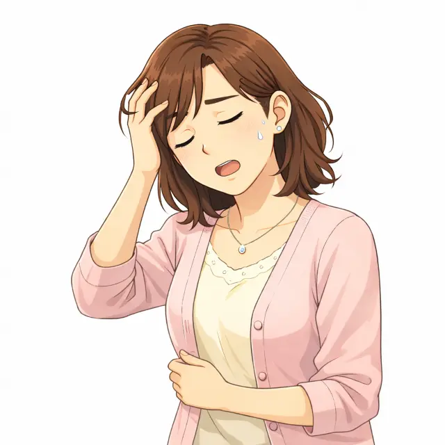 東洋医学で考える肝の不調とめまいの関係を示すイメージ