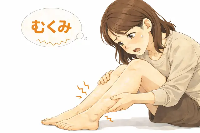 腎虚によるむくみや頻尿に悩んでいる女性のイメージ