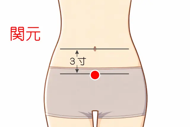 腎虚に使われる関元の位置を示した図