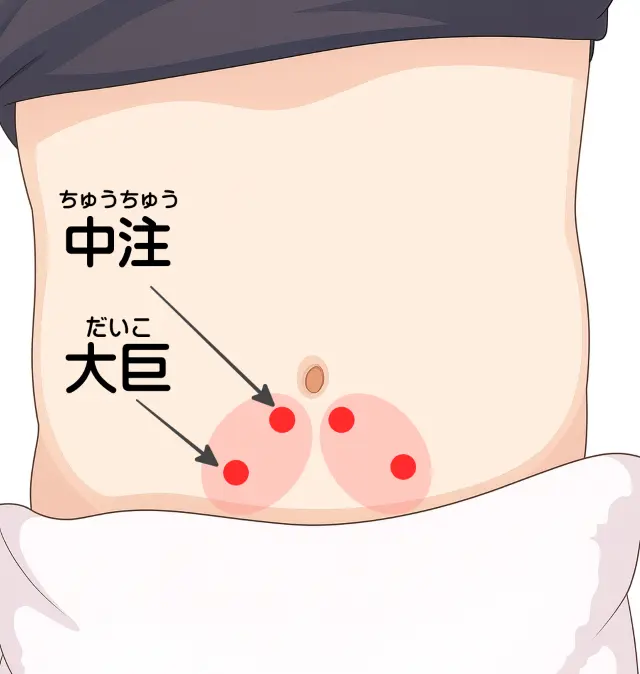 瘀血(おけつ)と健康な状態を比較した舌のイラスト