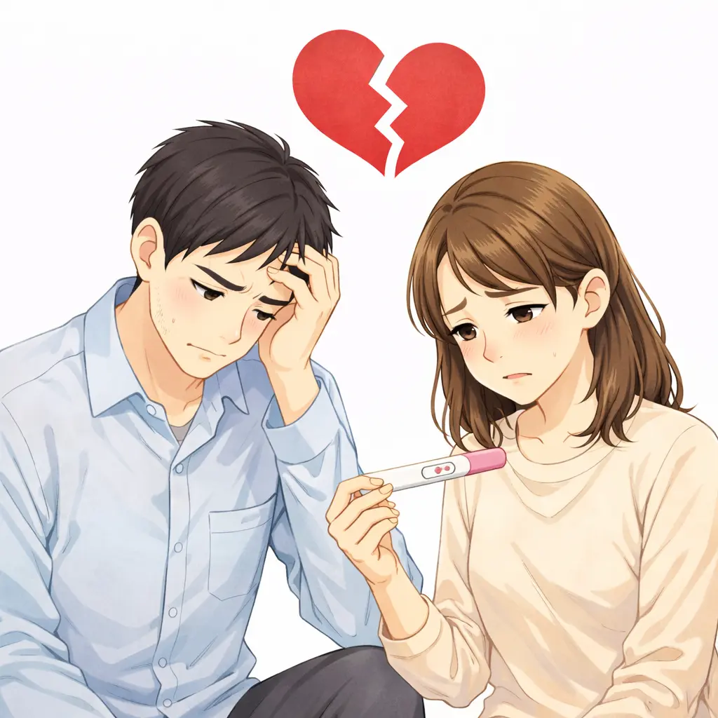 不妊で悩む夫婦のイメージ