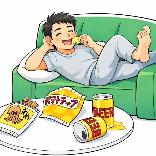 生活習慣の違いを表したイラスト