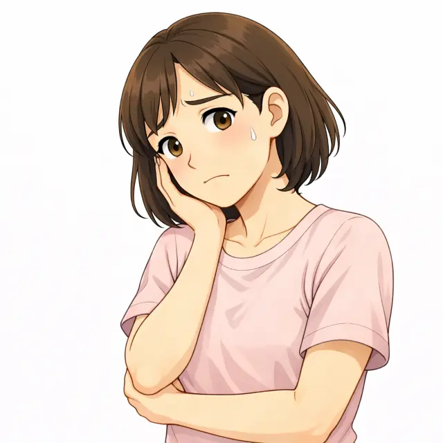 鍼灸治療が痛くないか不安に感じる女性のイメージ