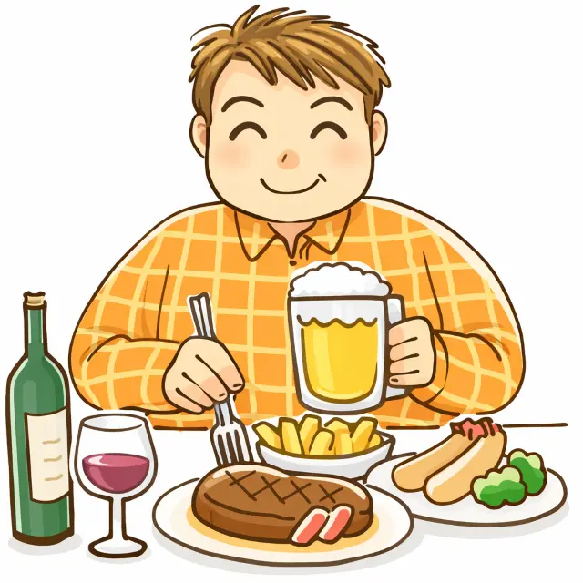 基礎疾患を持つ人をイメージしたイラスト