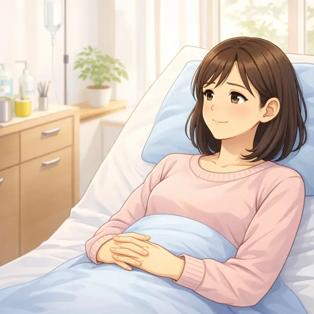 リラックスして横になる女性