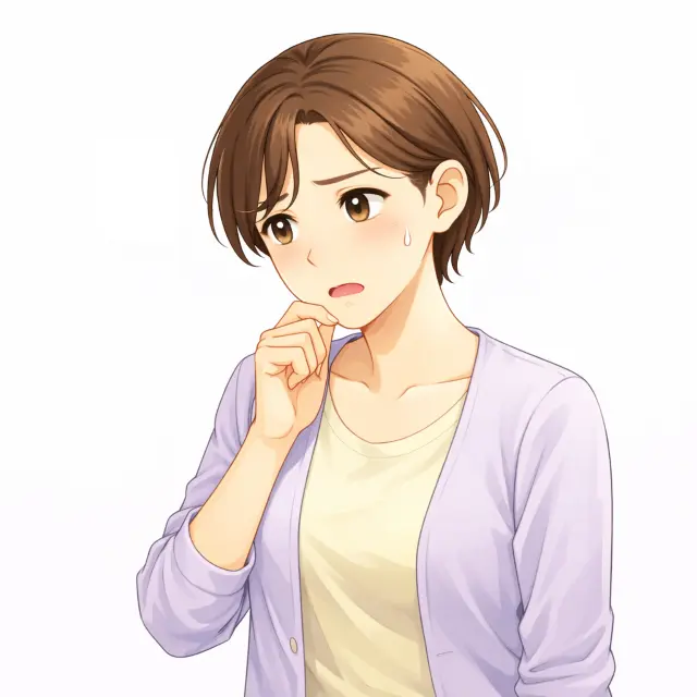 パニック障害で不安を感じる女性の様子