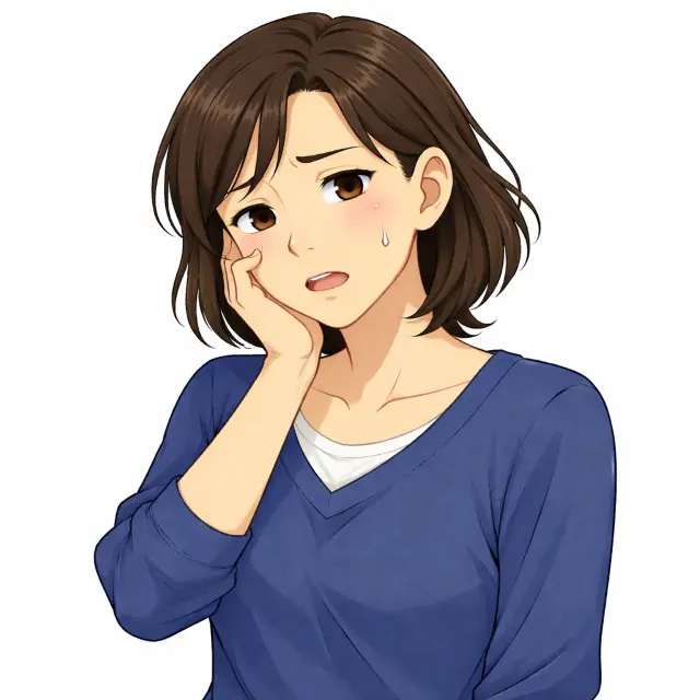 動悸に不安を感じる女性