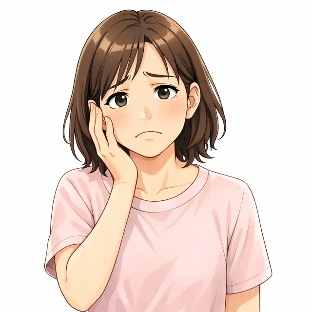 顔の麻痺で困る女性