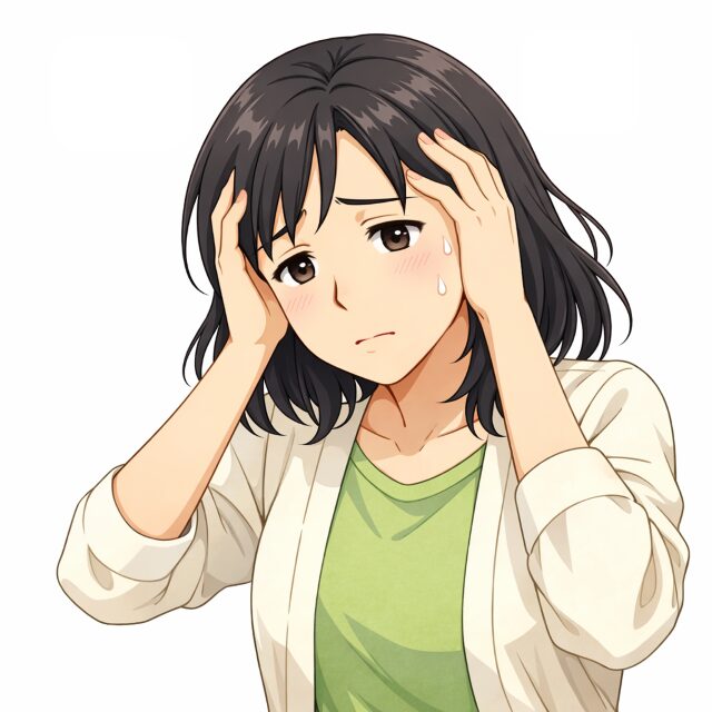 お腹の不調で悩む女性