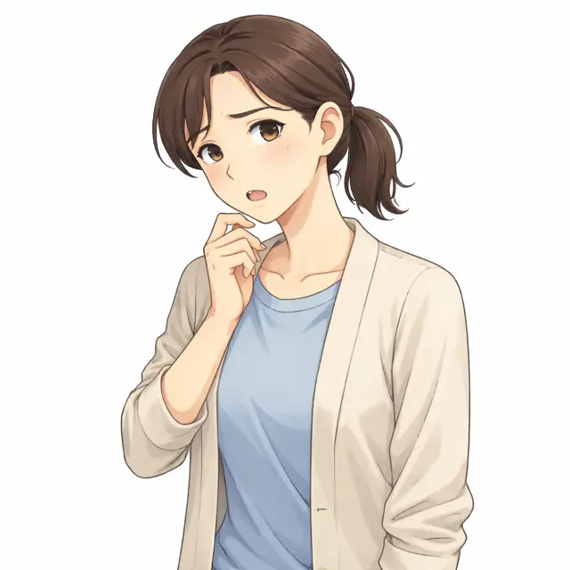 不眠について悩む女性