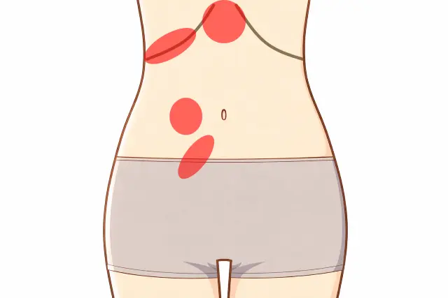 腹診で確認された反応部位