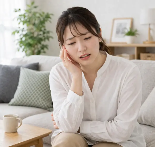 体調不良で悩む女性