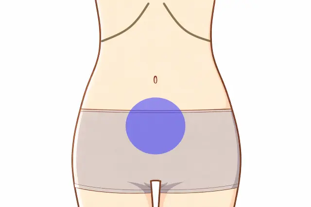 腹診でみられた反応部位（症例３）