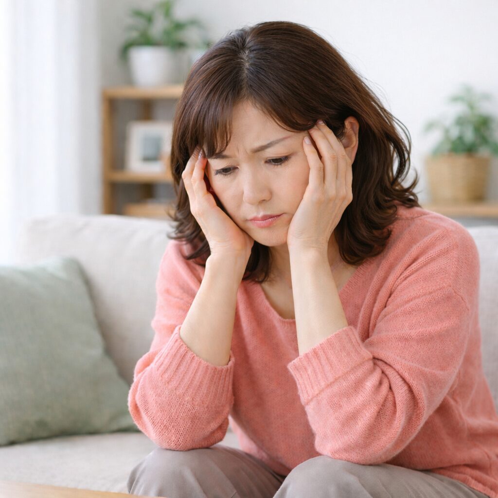 不正出血について悩む女性