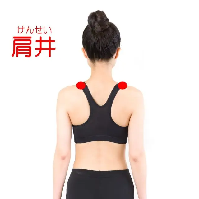 肩井のツボの位置を示す画像