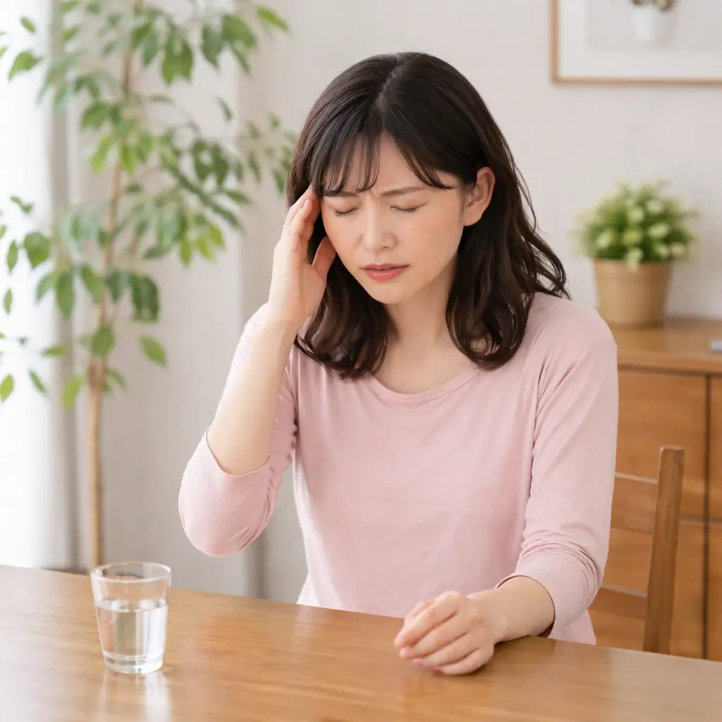 めまいを感じている女性