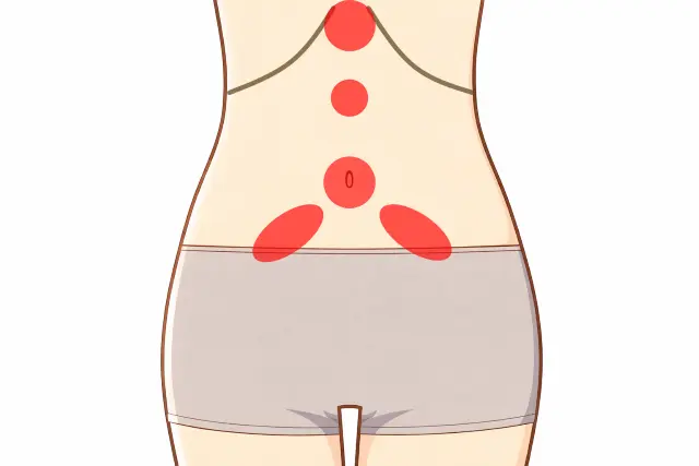 20代女性の生理痛でみられた腹診の反応部位