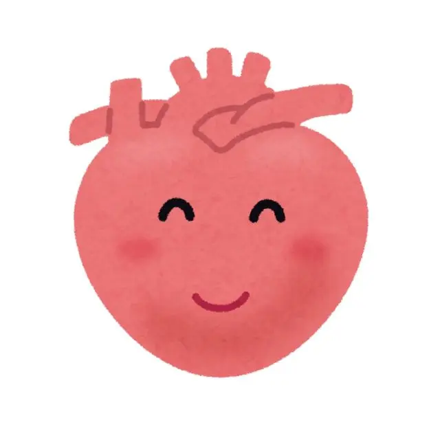 顔のついた心臓のイラスト