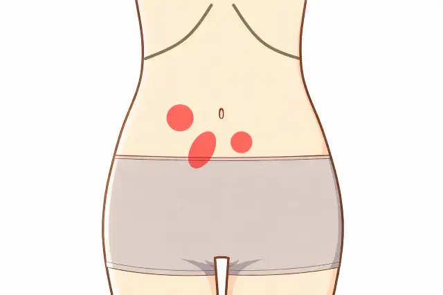 お腹の反応部位（腹診図）